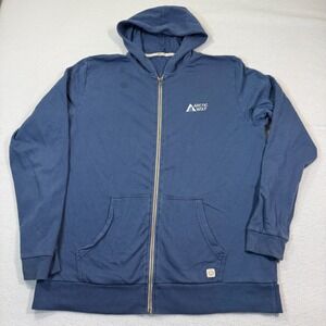 Marine Layer‎ Hoodie Men Extra Large Blue Arti Wolf Logo Full Zip